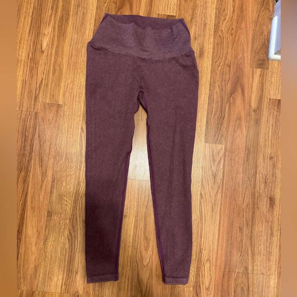 Balance Athletica Burgundy Ribbed Leggings